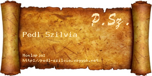 Pedl Szilvia névjegykártya